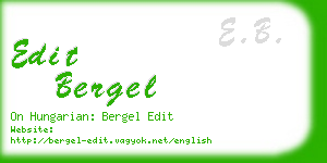 edit bergel business card
